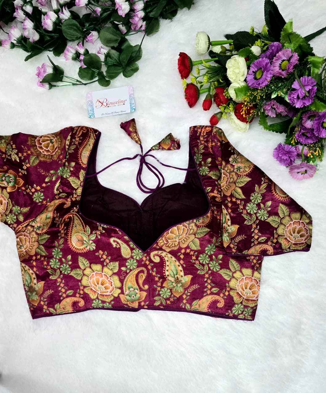 Crepe Viscose Position Print Blouse Wholesaler – BlouseLine