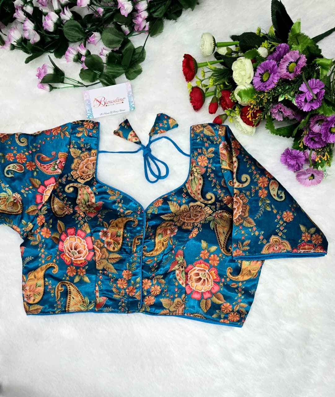 Crepe Viscose Position Print Blouse Wholesaler – BlouseLine