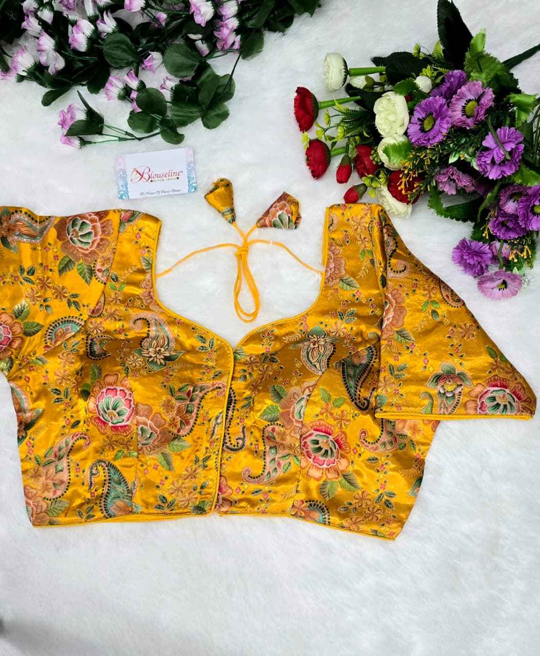 Crepe Viscose Position Print Blouse Wholesaler – BlouseLine