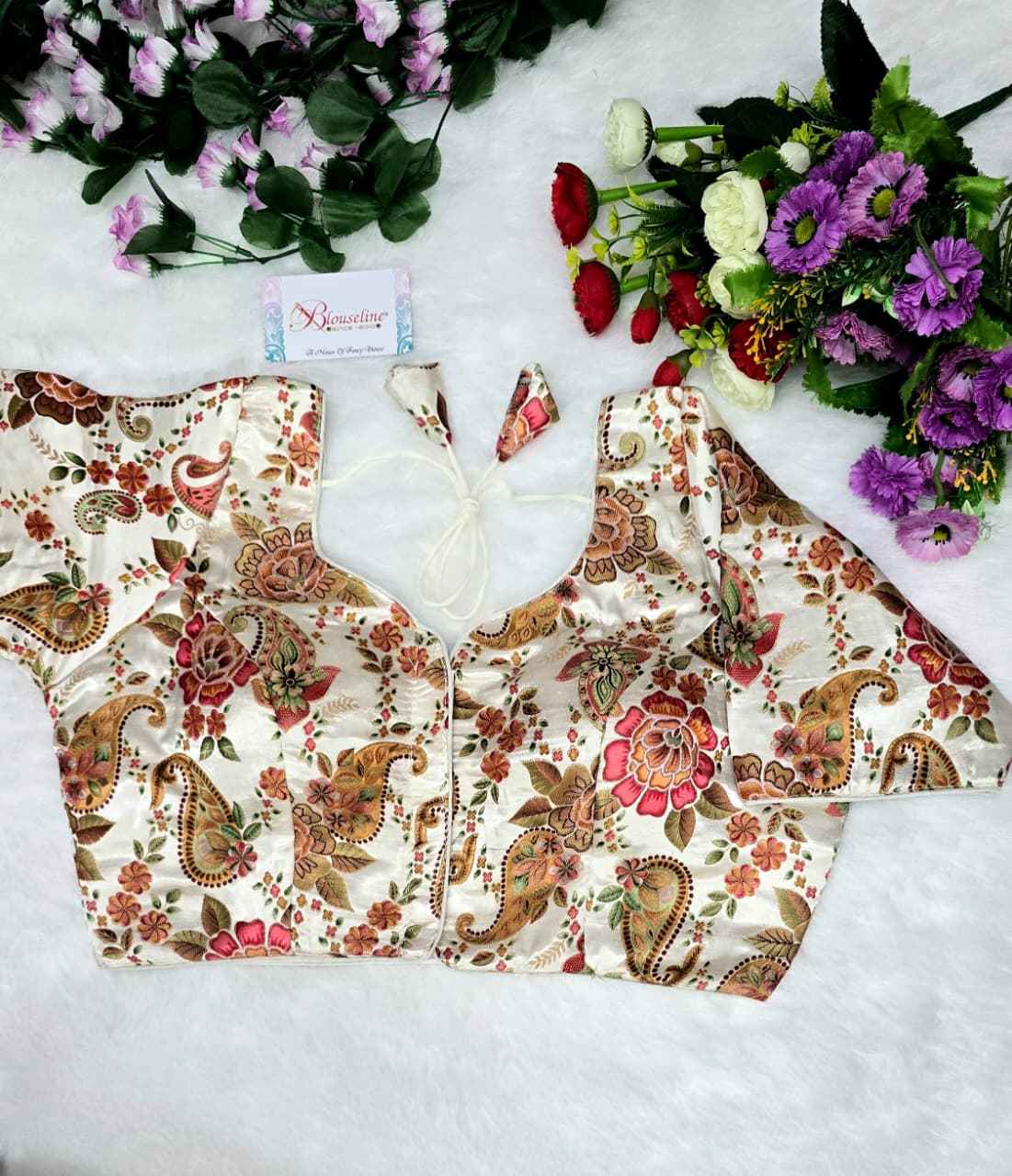 Crepe Viscose Position Print Blouse Wholesaler – BlouseLine