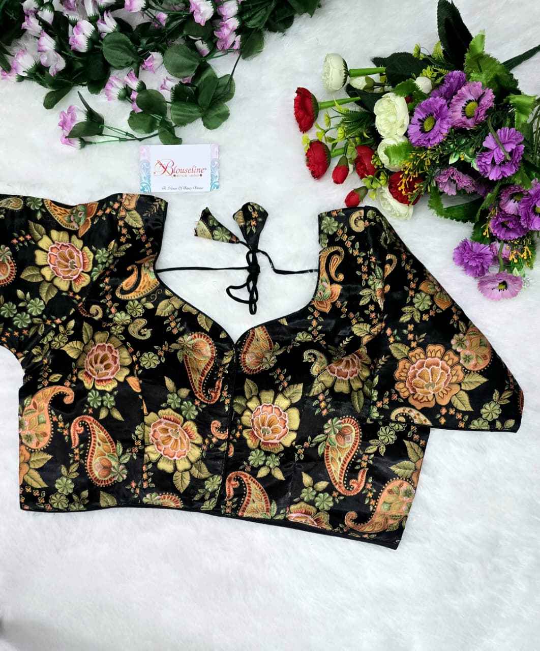 Crepe Viscose Position Print Blouse Wholesaler – BlouseLine