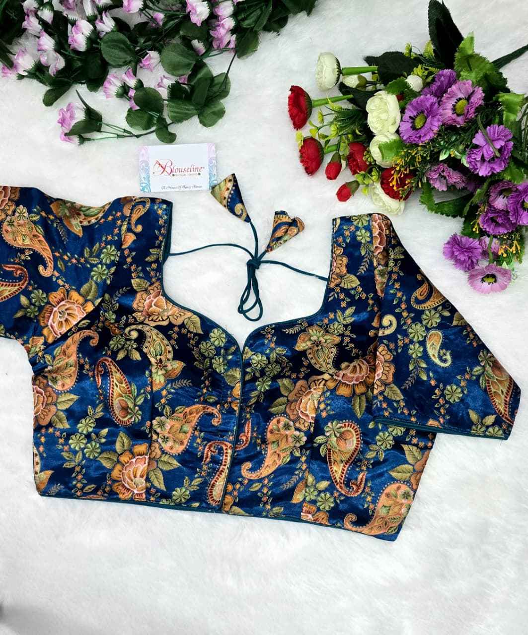 Crepe Viscose Position Print Blouse Wholesaler – BlouseLine