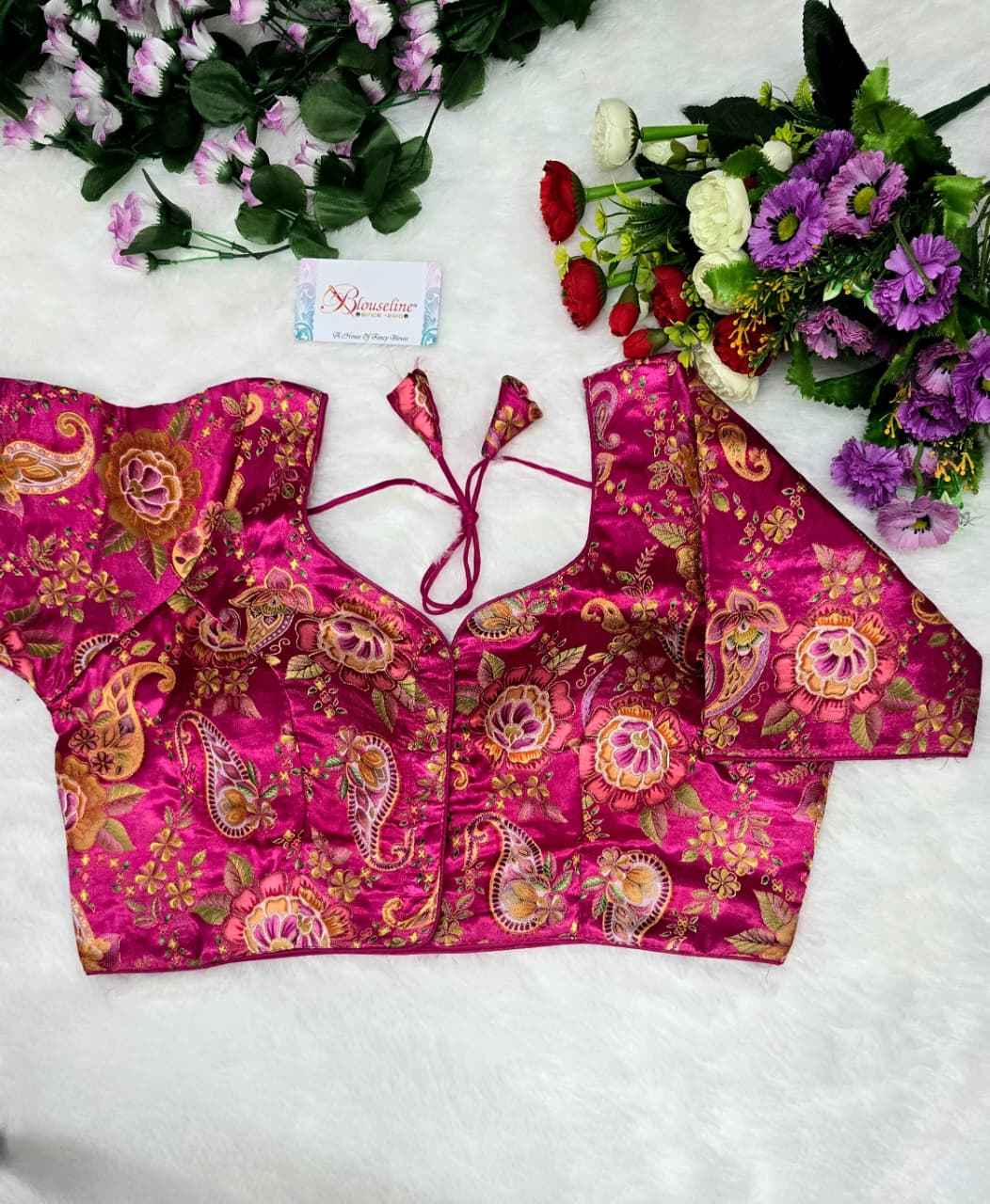 Crepe Viscose Position Print Blouse Wholesaler – BlouseLine