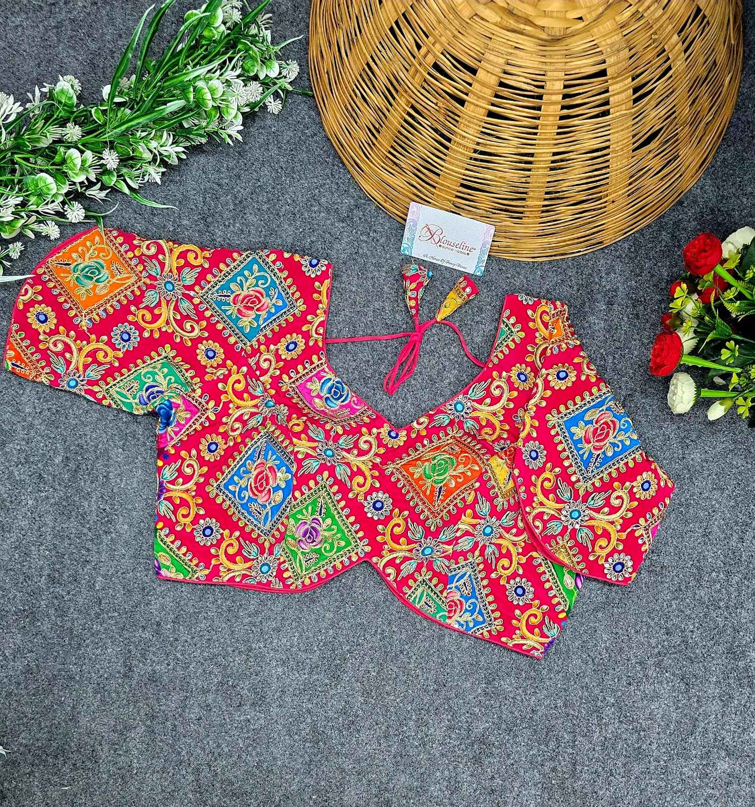 Crepe Viscose Position Print Blouse Supplier - BlouseLine