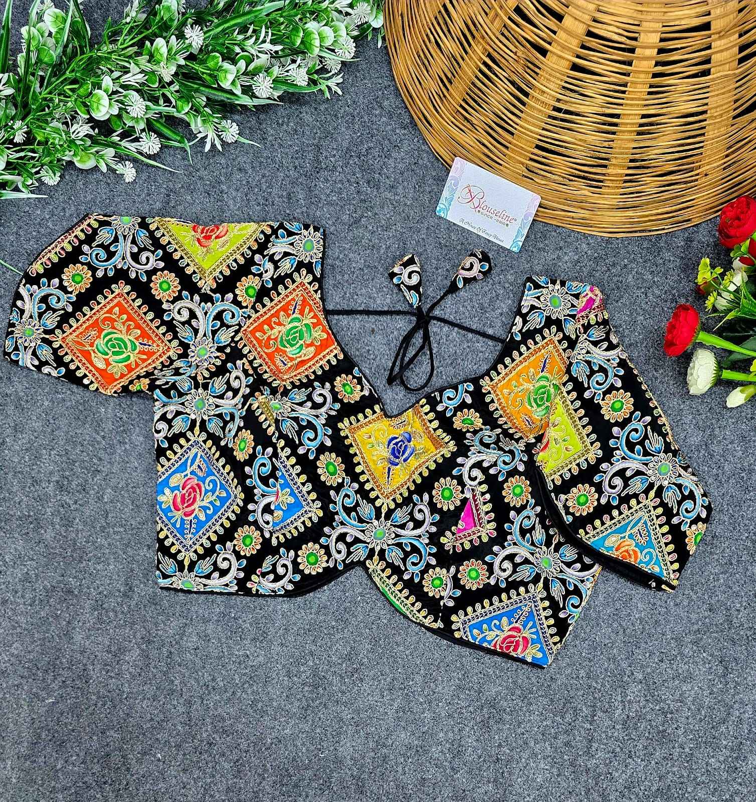 Crepe Viscose Position Print Blouse Supplier - BlouseLine