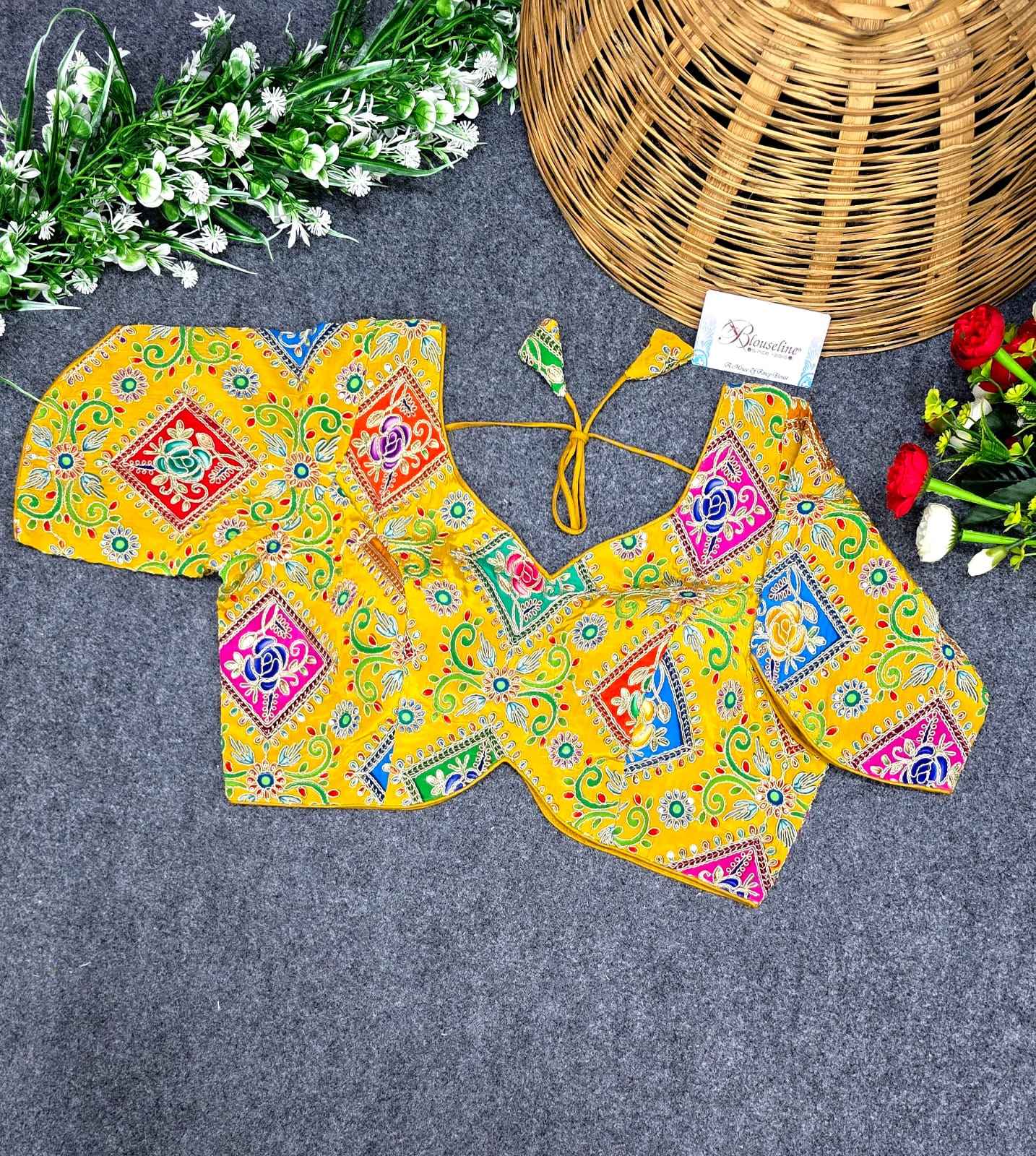 Crepe Viscose Position Print Blouse Supplier - BlouseLine