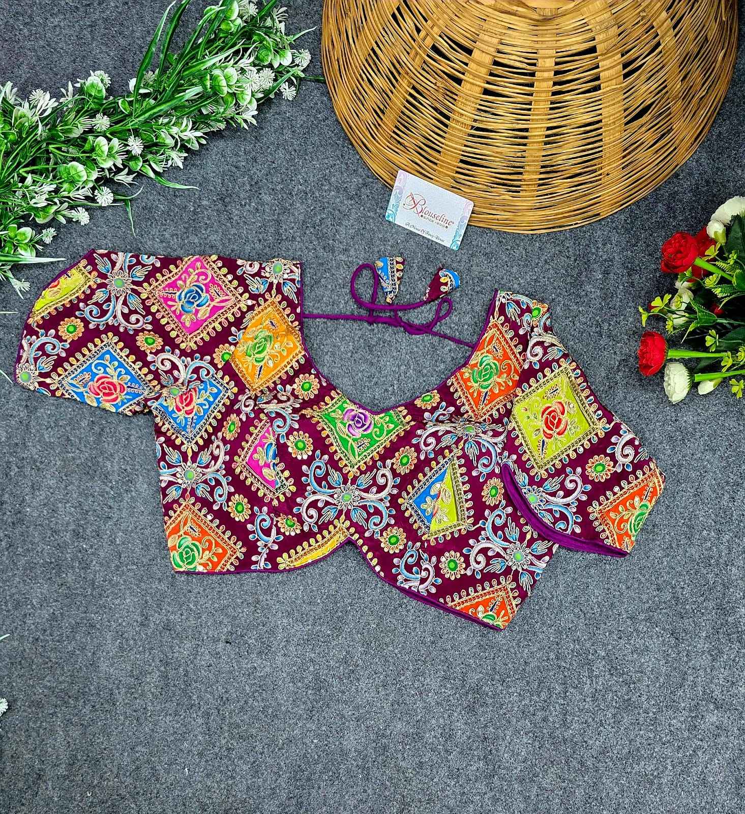 Crepe Viscose Position Print Blouse Supplier - BlouseLine