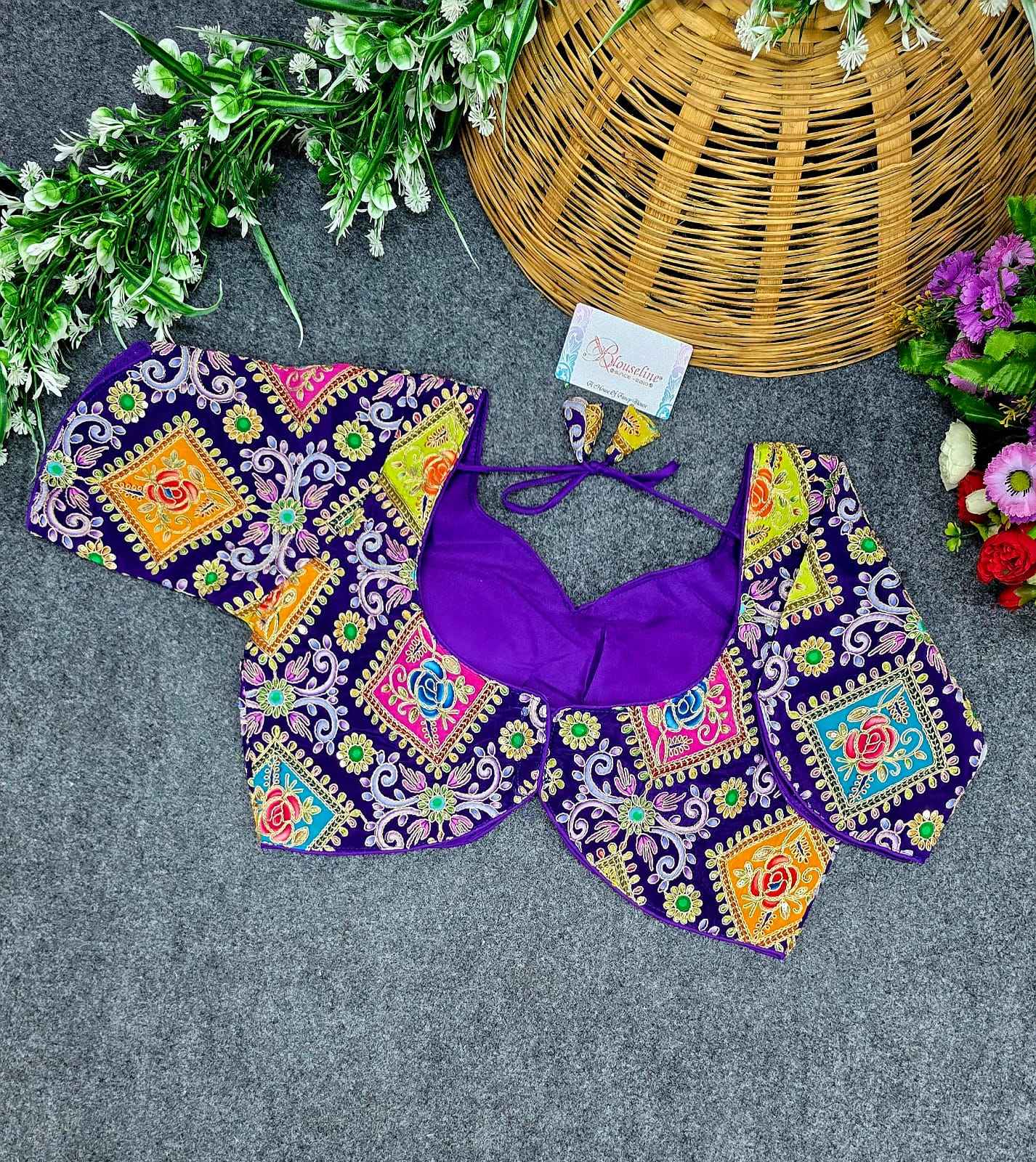 Crepe Viscose Position Print Blouse Supplier - BlouseLine