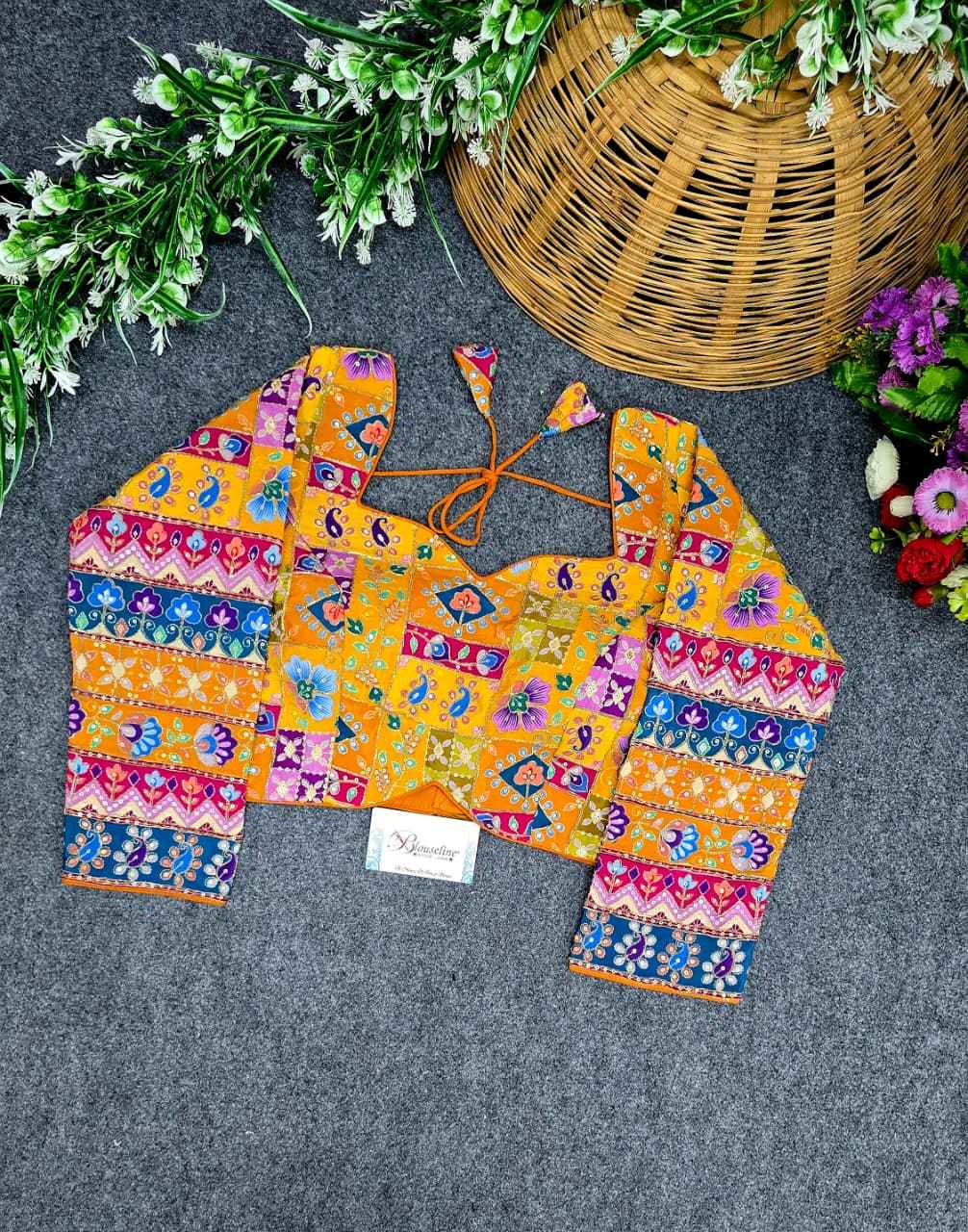 Crepe Viscose Position Print Blouse Wholesaler – BlouseLine