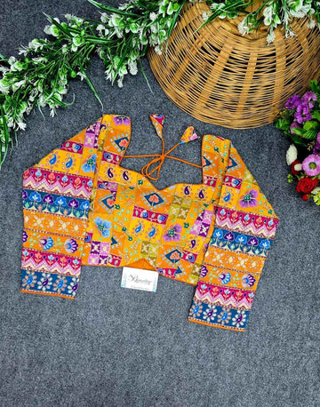 Crepe Viscose Position Print Blouse Wholesaler – BlouseLine