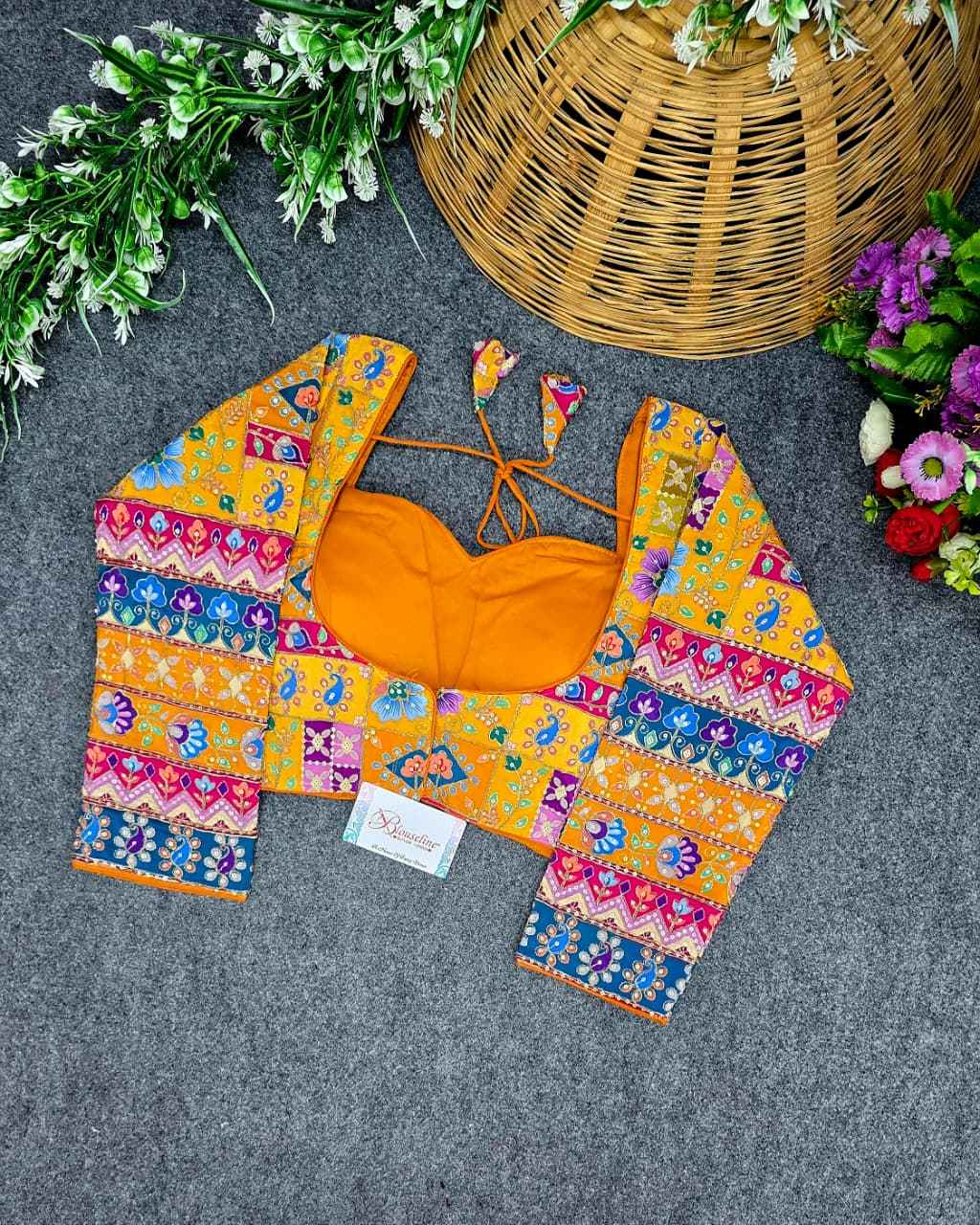 Crepe Viscose Position Print Blouse Wholesaler – BlouseLine