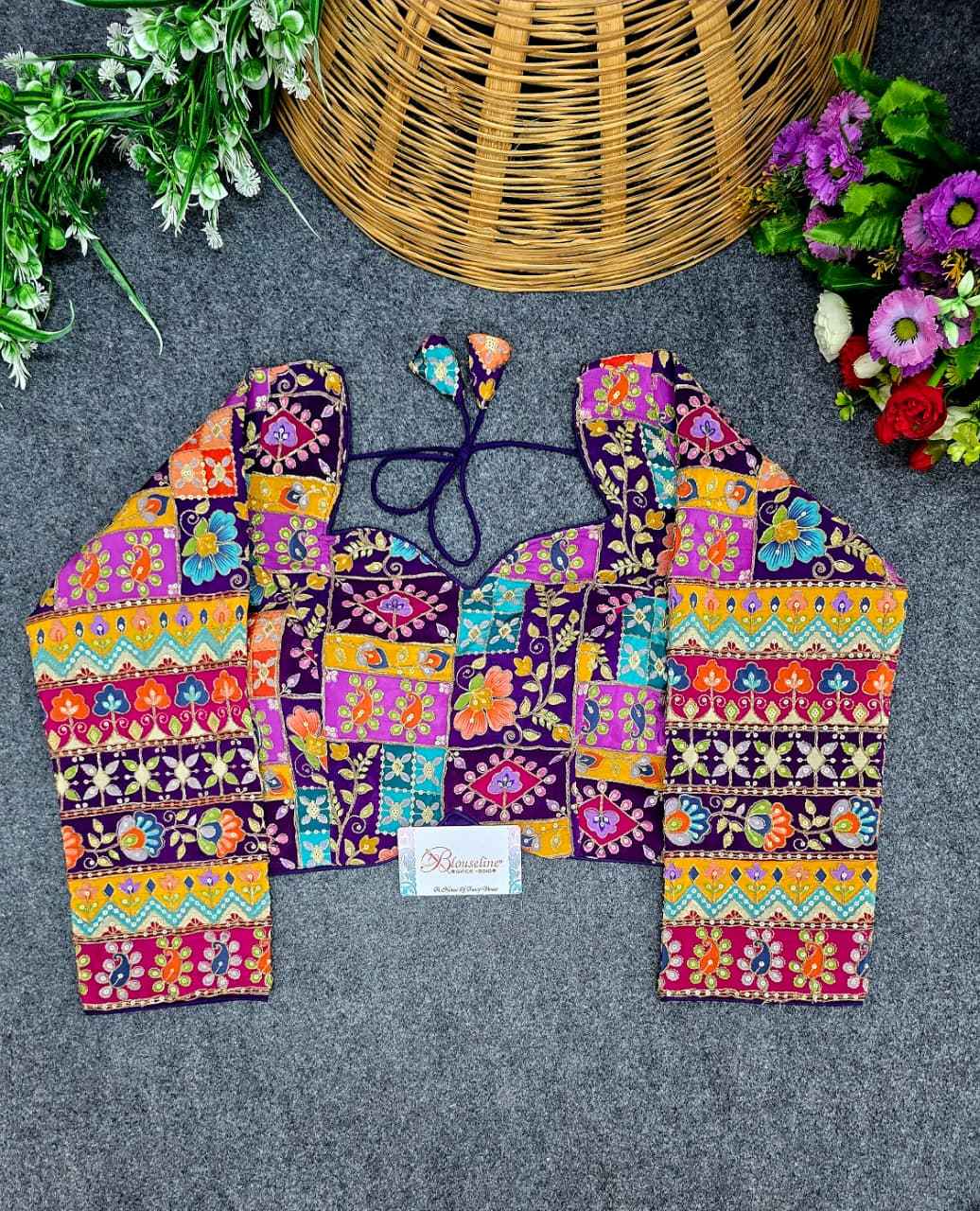 Crepe Viscose Position Print Blouse Wholesaler – BlouseLine
