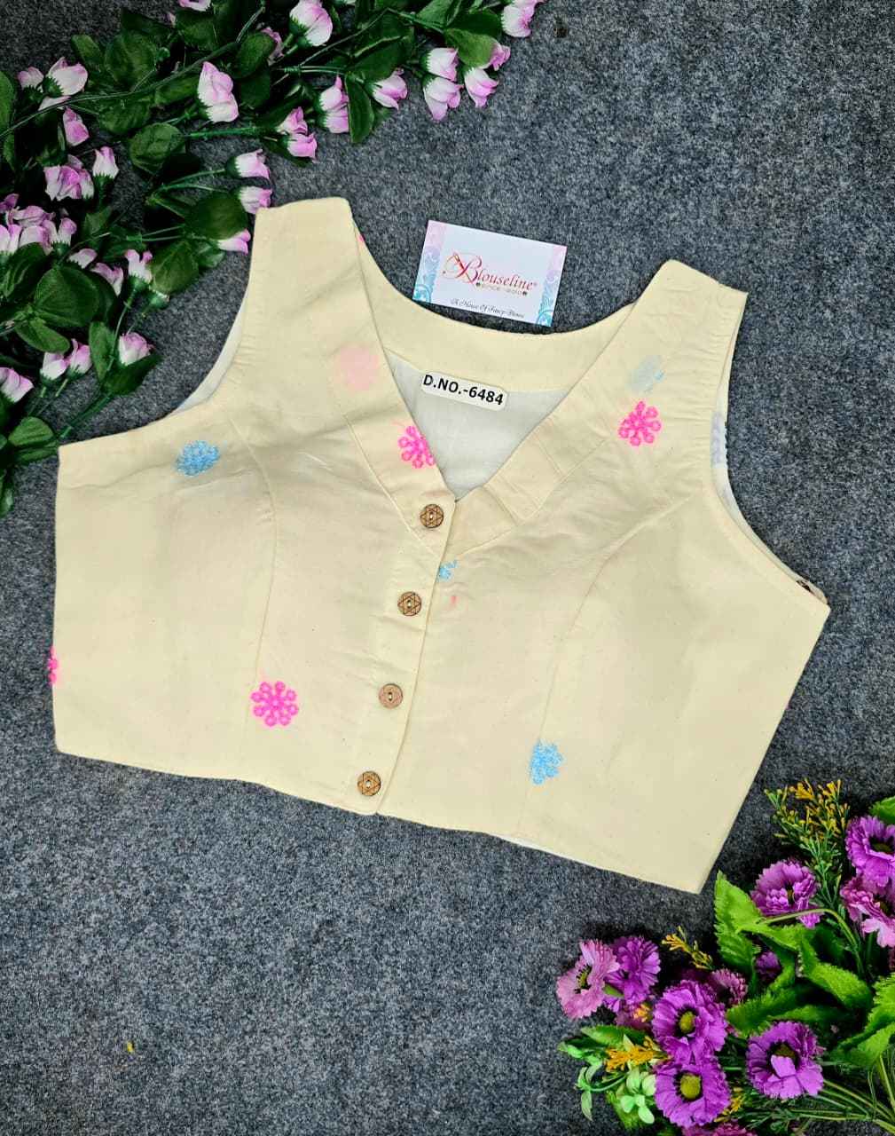 Buy Special Khadi Cotton Classic Blouse – BlouseLine BL6484