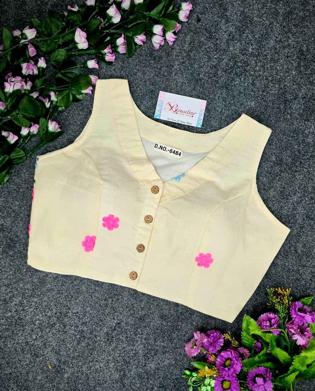 Buy Special Khadi Cotton Classic Blouse – BlouseLine BL6484