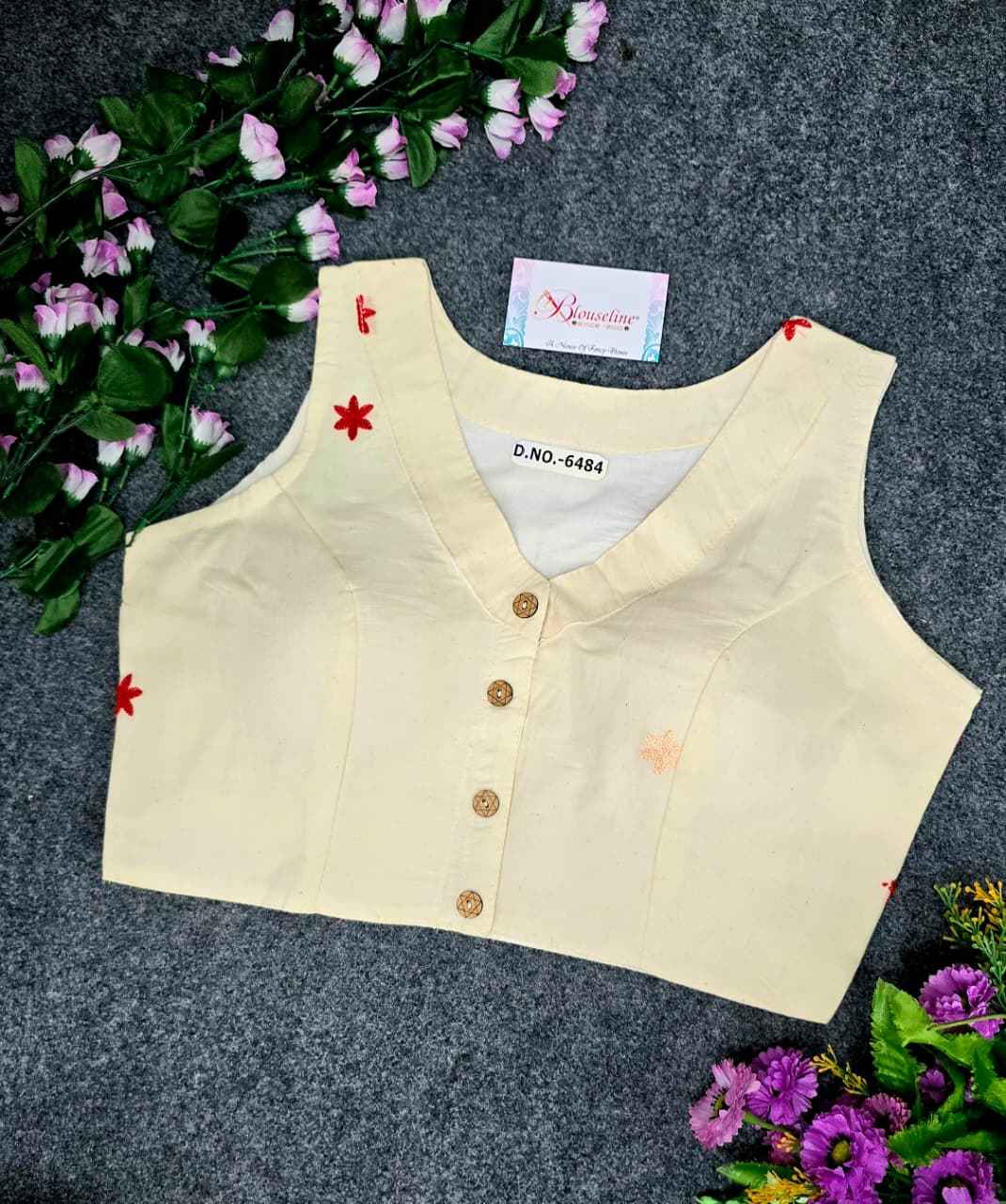 Buy Special Khadi Cotton Classic Blouse – BlouseLine BL6484