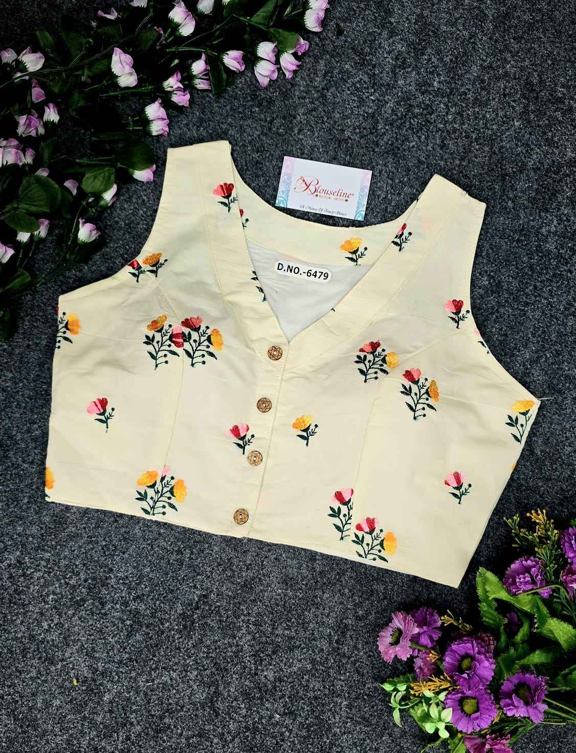 Buy Special Khadi Cotton Classic Blouse Dealer – BlouseLine BL6479