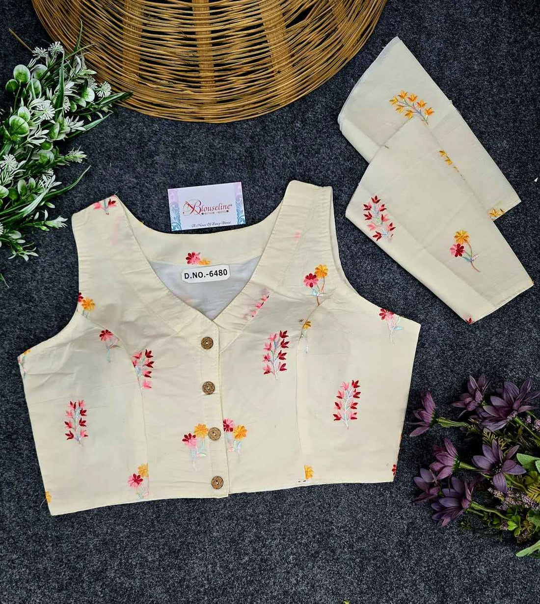 Buy Special Khadi Cotton Classic Blouse Collection – BlouseLine BL6480