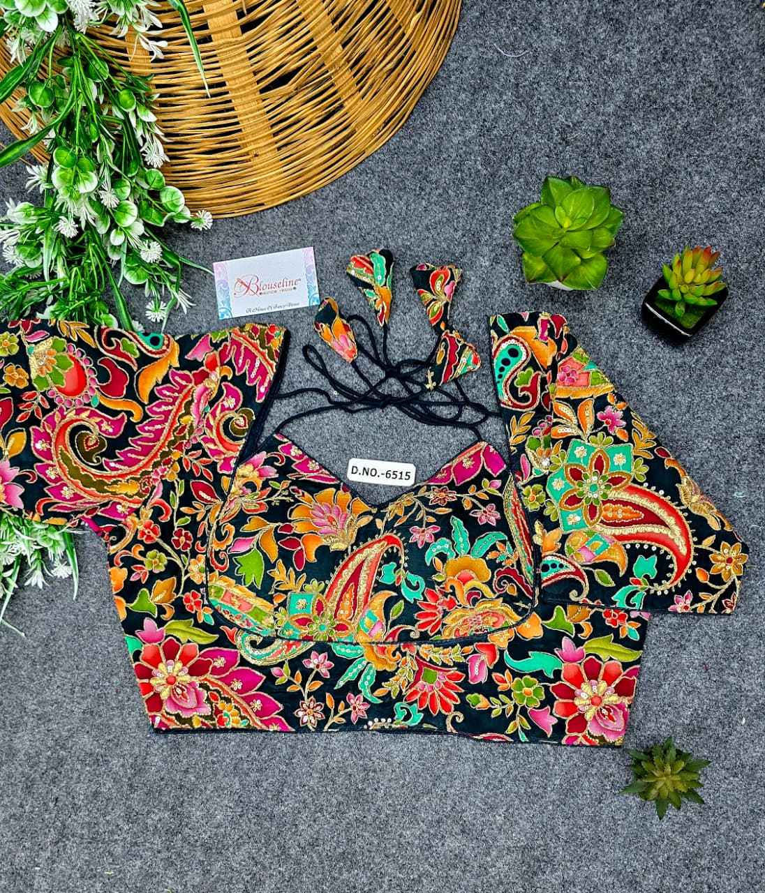 Buy Special Crepe Viscose Position Print Blouse Wholesaler – BlouseLine BL6415