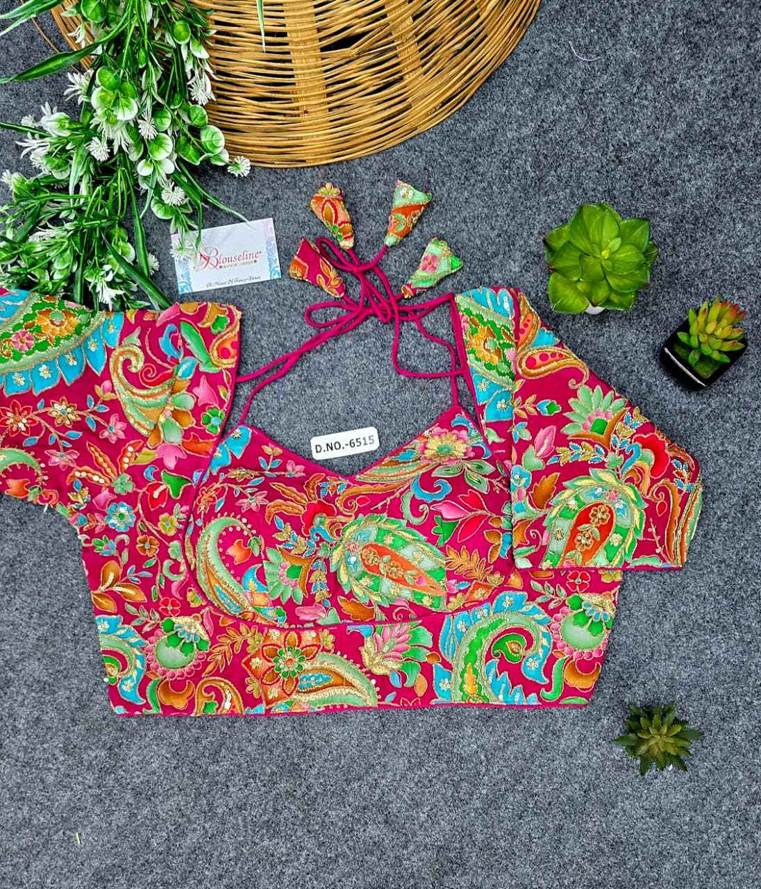 Buy Special Crepe Viscose Position Print Blouse Wholesaler – BlouseLine BL6415