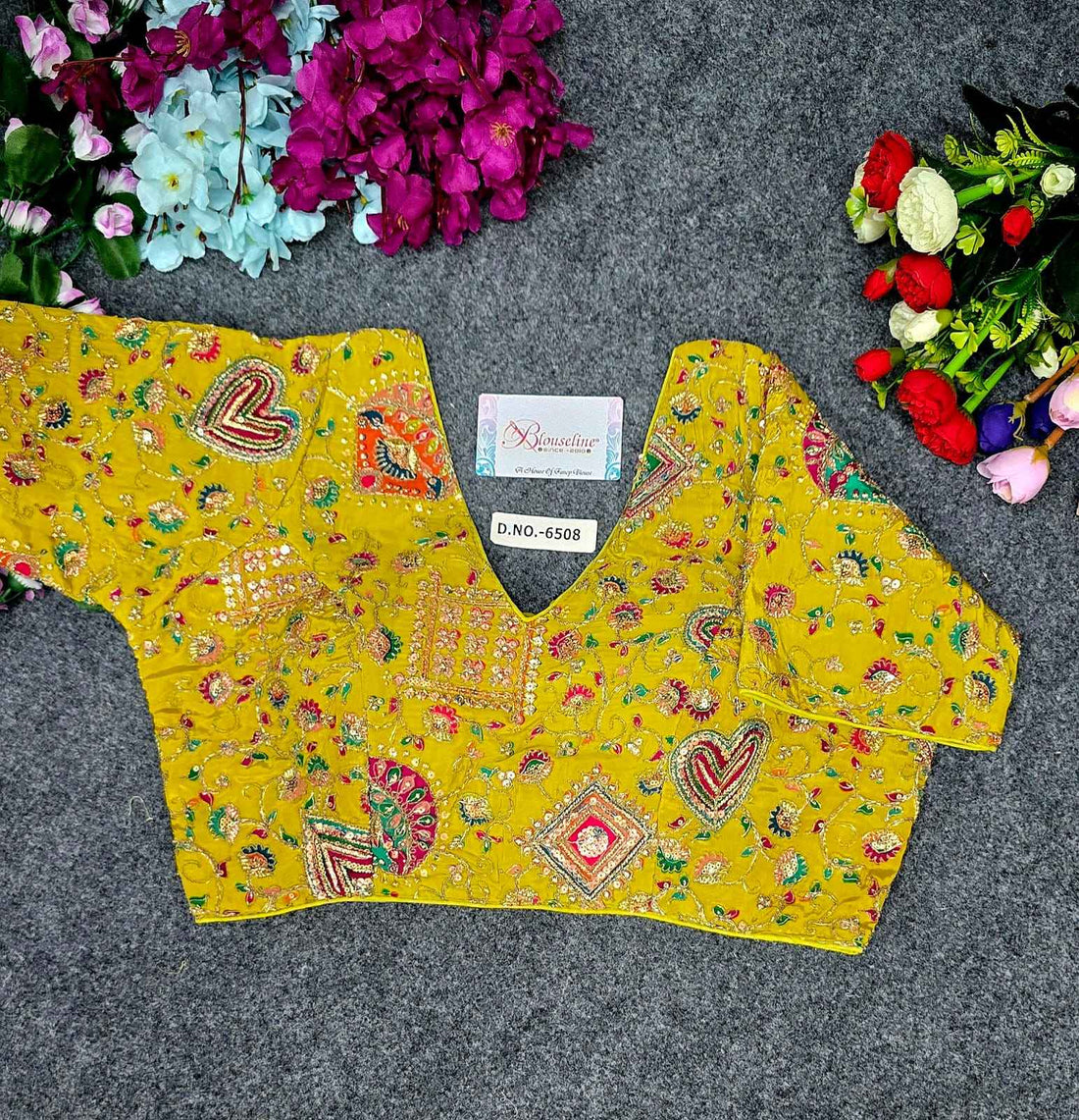 Buy Crepe Viscose Position Print Blouse Near Me – Blouseline BL6508