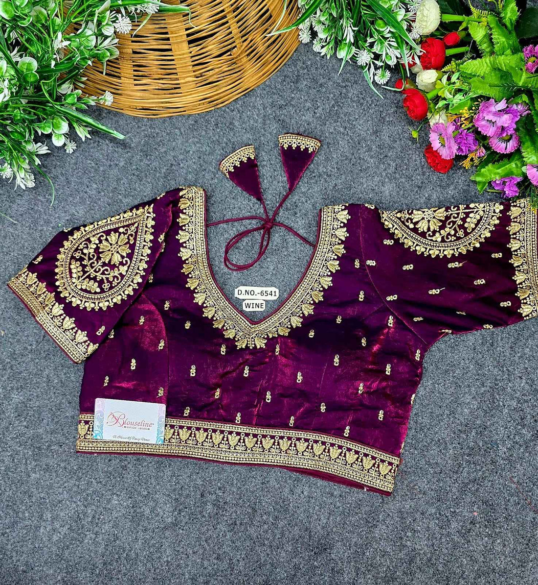 Buy Fendy Silk Embroidery Blouse Online – BlouseLine BL6541