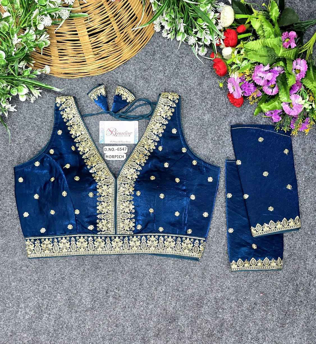 Buy Fendy Silk Embroidery Blouse Online – BlouseLine BL6547
