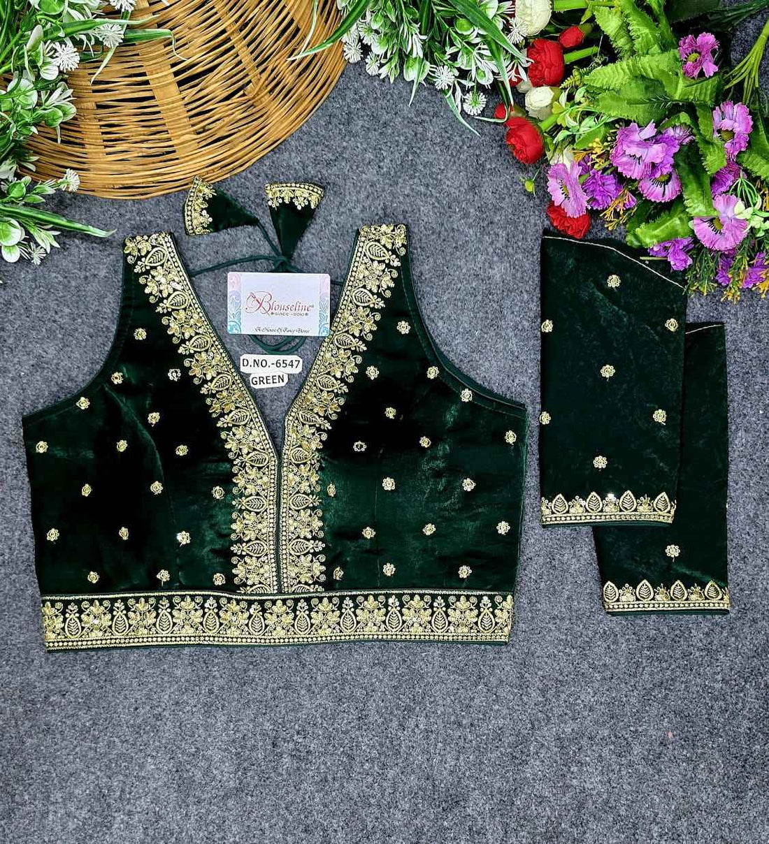 Buy Fendy Silk Embroidery Blouse Online – BlouseLine BL6547