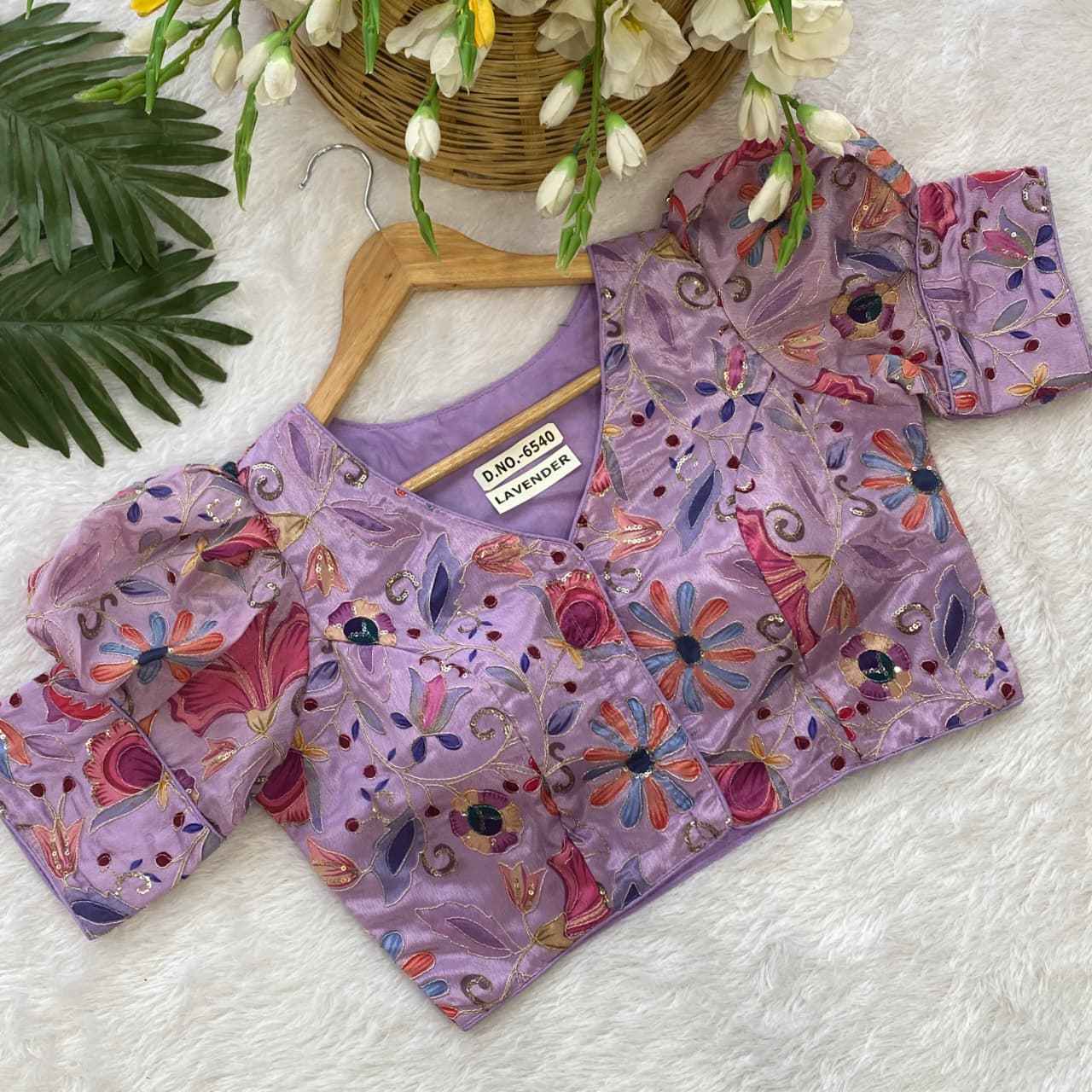 Buy Silk Position Fancy Embroidery Blouse Online – BlouseLine BL 6540