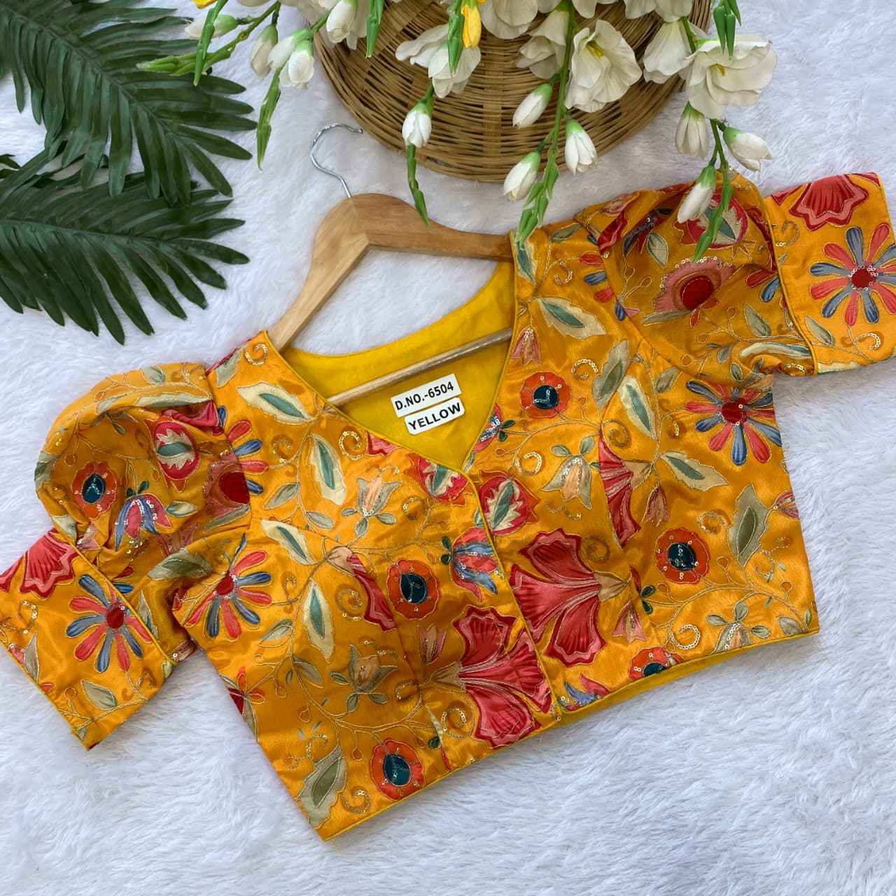 Buy Silk Position Fancy Embroidery Blouse Online – BlouseLine BL 6540
