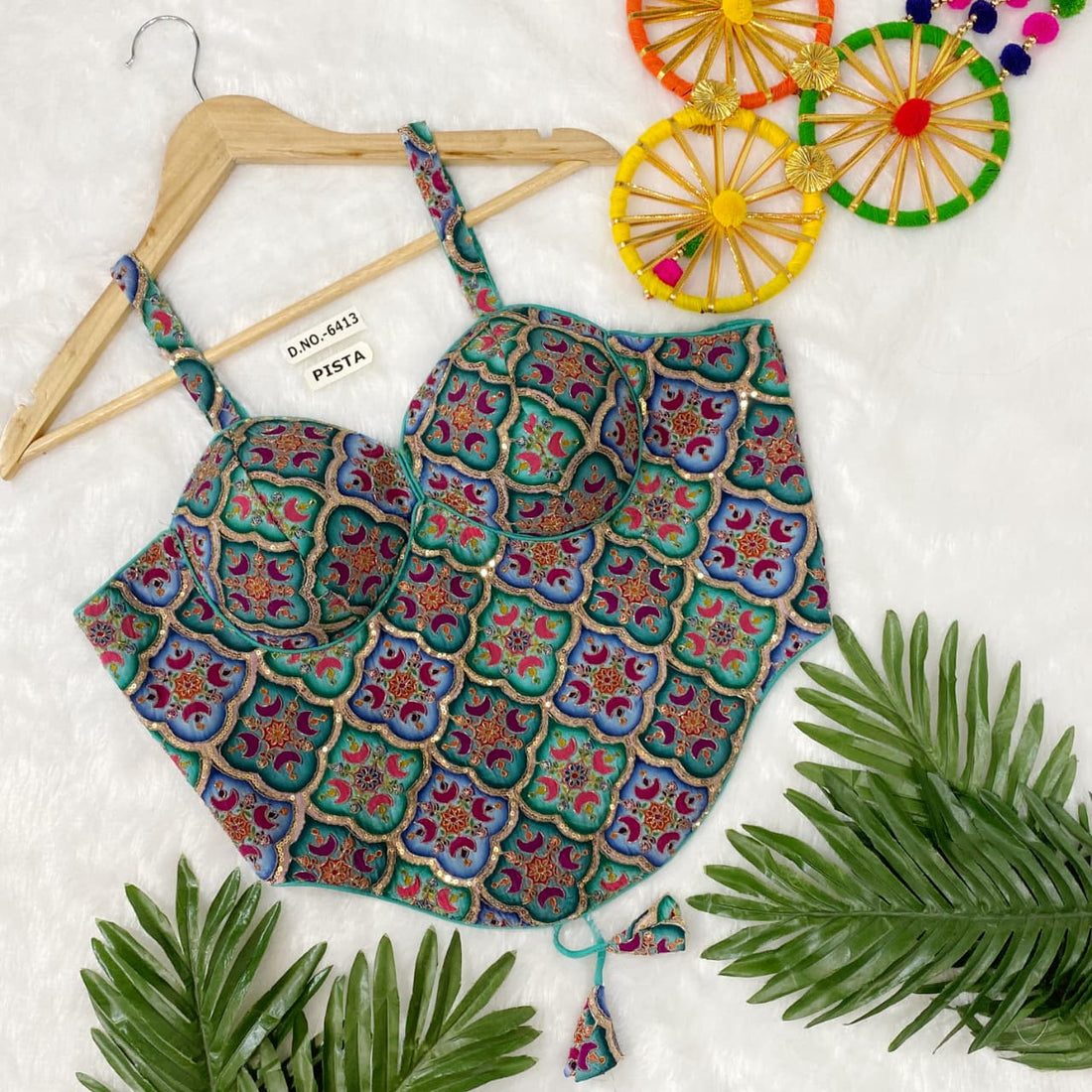 Fancy Crepe Viscose Blouse Manufacturer in Surat – BlouseLine BL 6413