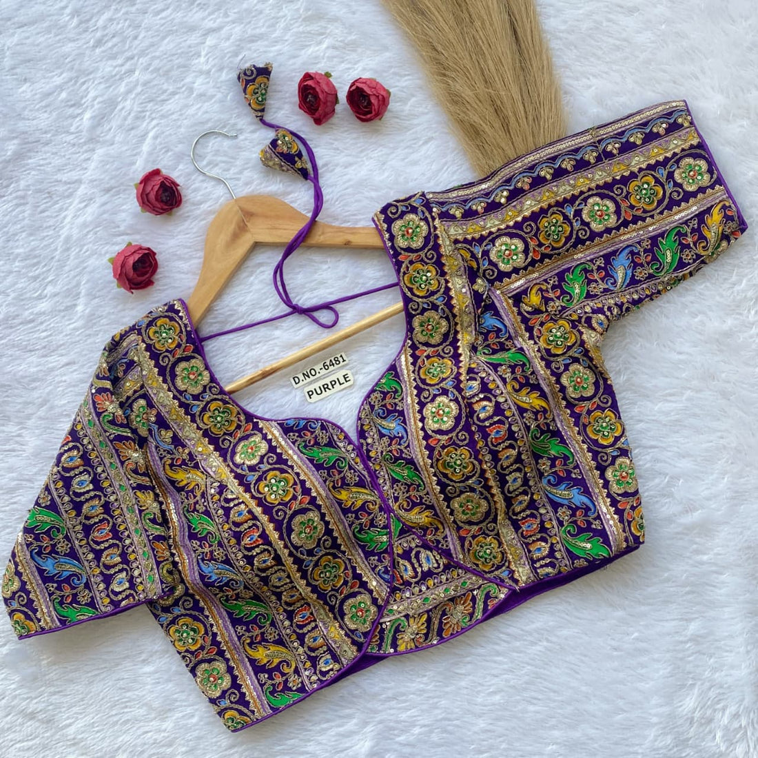 Crepe Viscose Position Print Blouse Exports in Surat – BlouseLine BL 6481