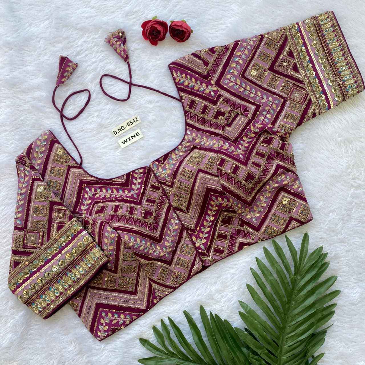 Wholesale Crepe Viscose Pojisan Blouse Dealer – BlouseLine  BL 6542