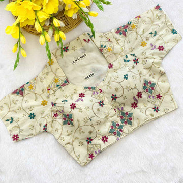 Designer Embroidery Khadi Blouse Wholesaler – BlouseLine BL 6503