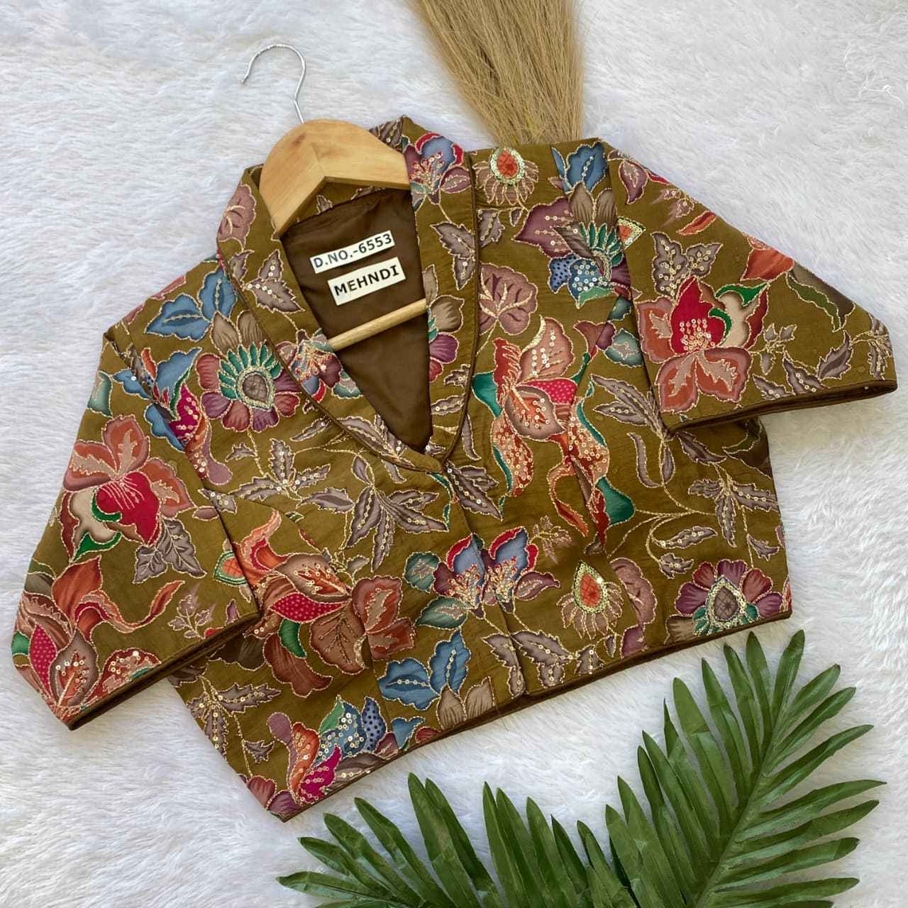 Buy Crepe Viscose Pojisan Blouse Near Me – BlouseLine BL 6553