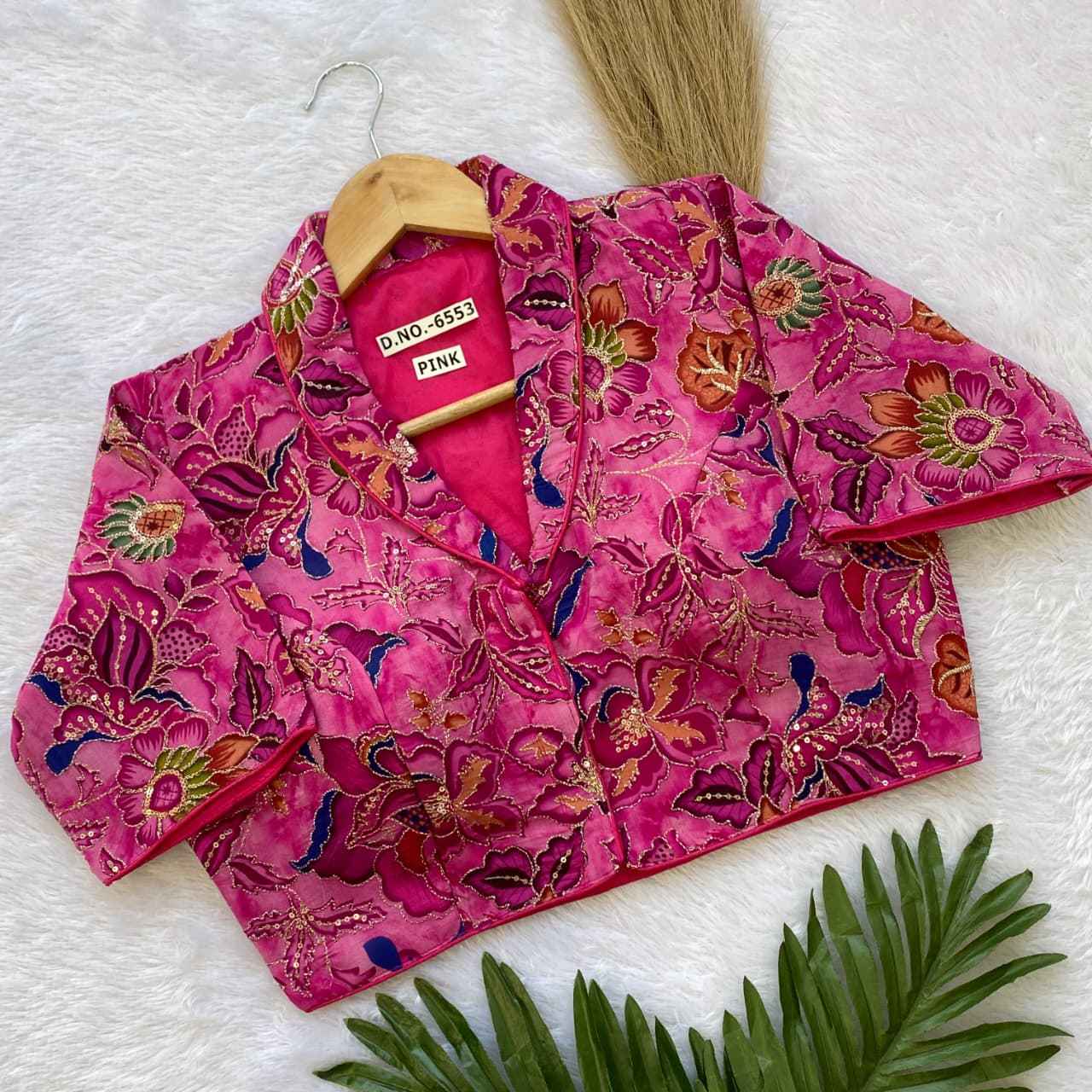 Buy Crepe Viscose Pojisan Blouse Near Me – BlouseLine BL 6553