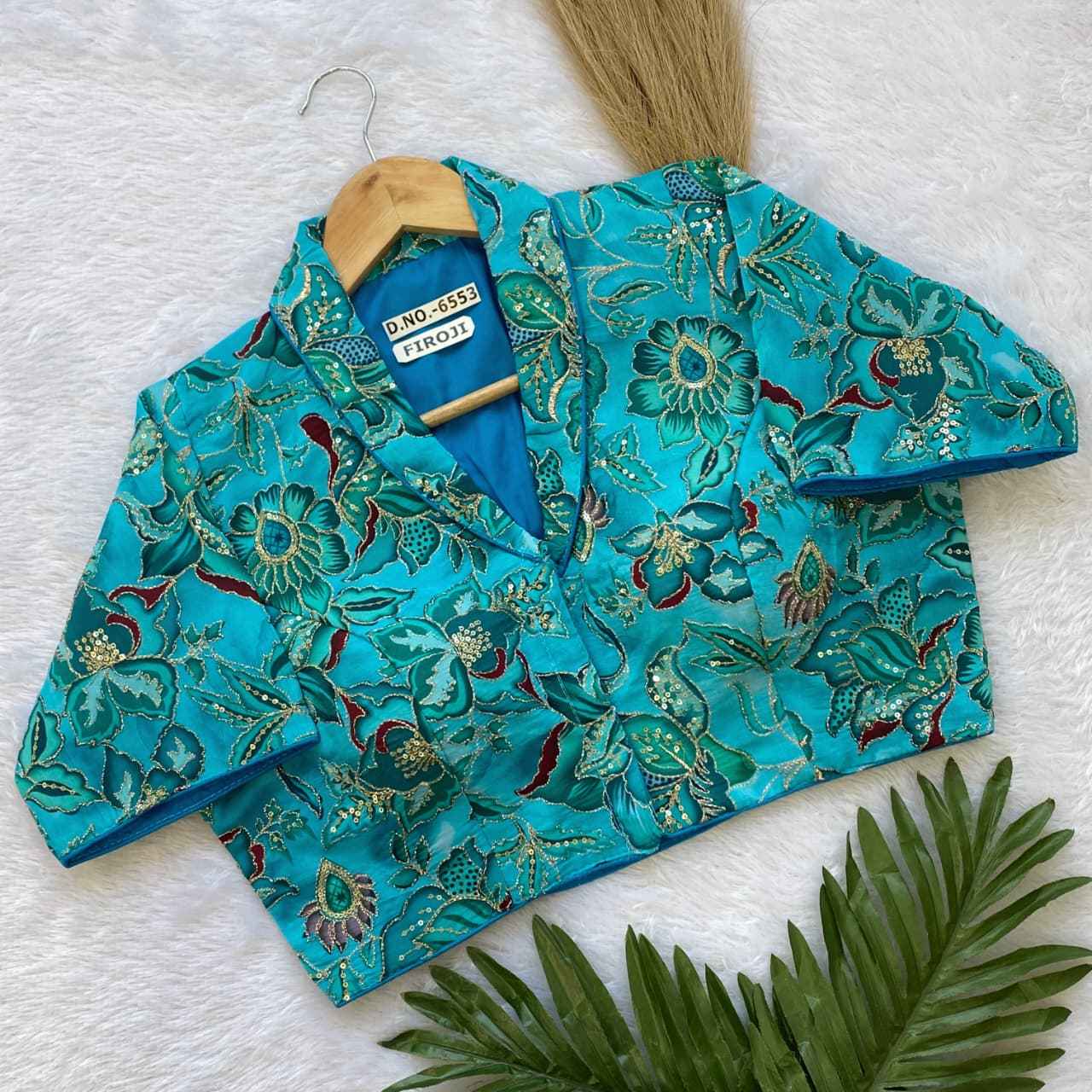 Buy Crepe Viscose Pojisan Blouse Near Me – BlouseLine BL 6553