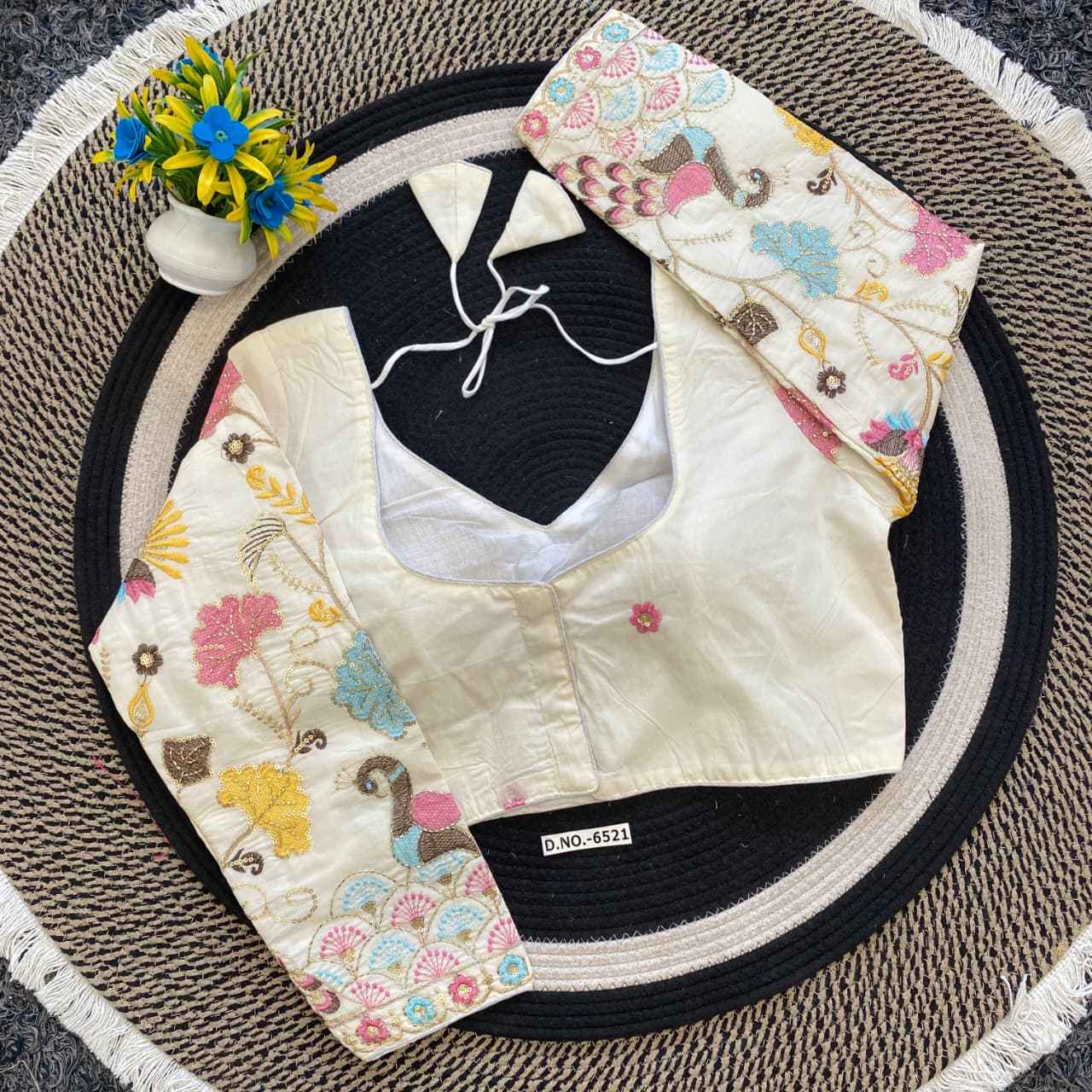 Buy Embroidery Khadi Blouse Online – BlouseLine BL 6521