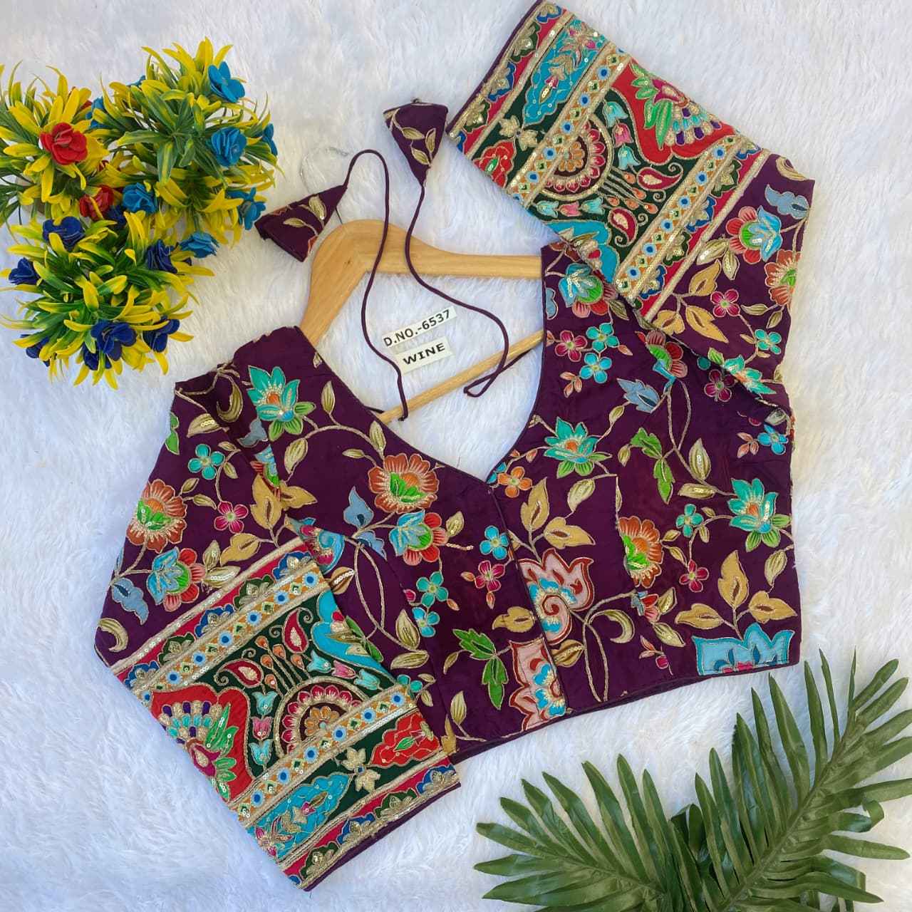 Buy Fancy & Trendy Crepe Viscose Position Print Blouse Online – BlouseLine BL 6537