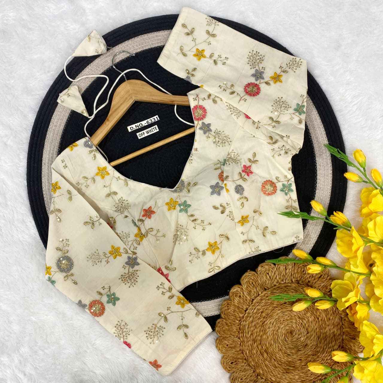 New Design Cotton Embroidery Blouse Supplier Gujarat – BlouseLine BL 6531