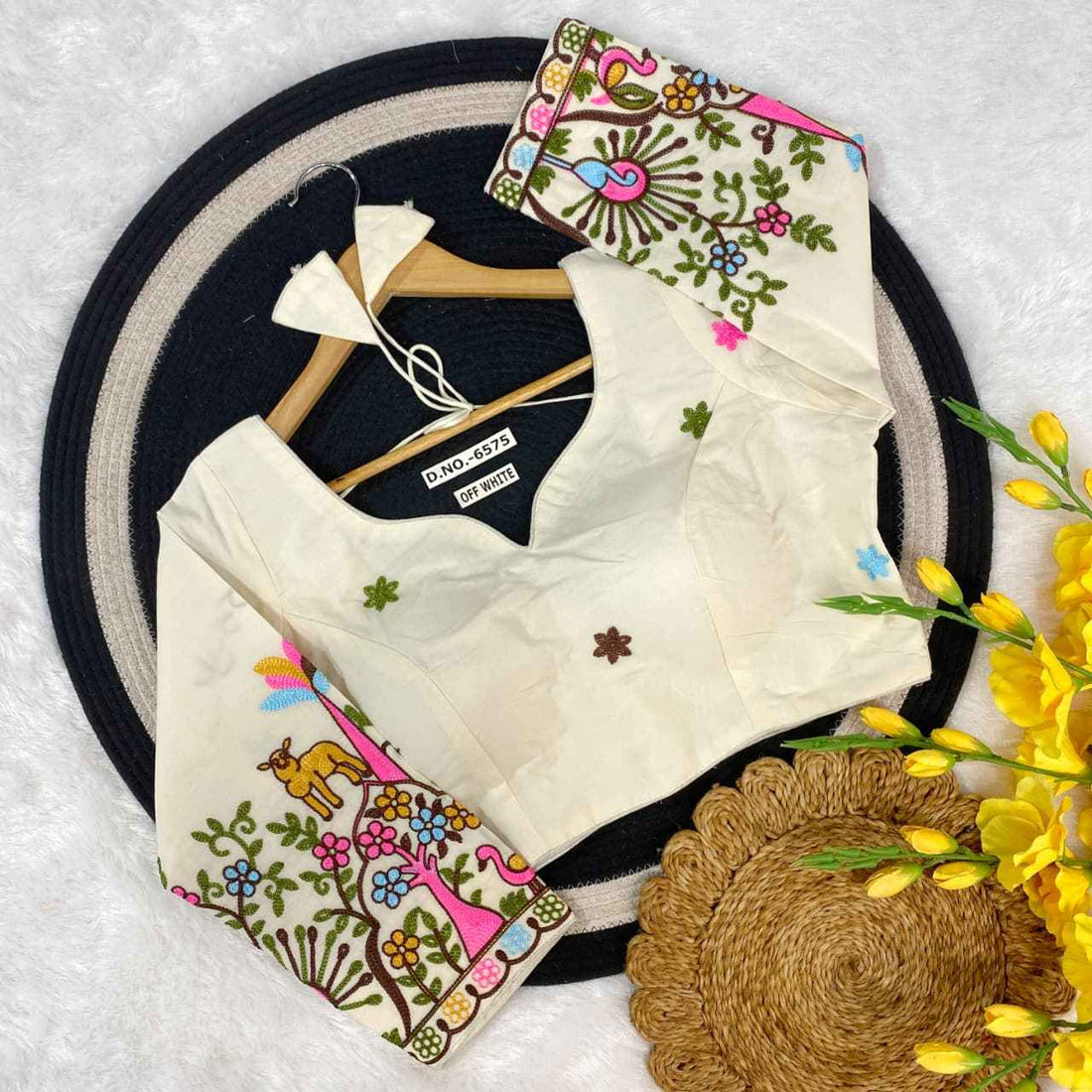 Khadi Cotton Embroidery Blouse Wholesale Market Surat – BlouseLine BL 6575