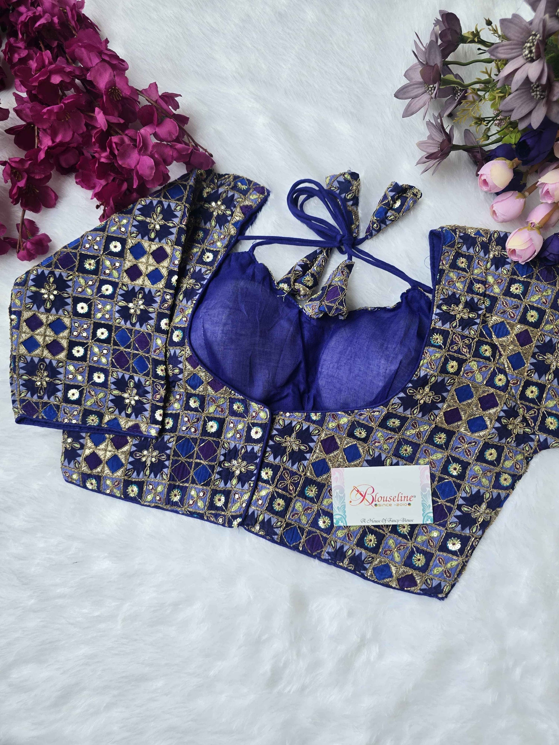 New 2025 Collection Viscose Crepe Pojisan Print Blouses - BlouseLine