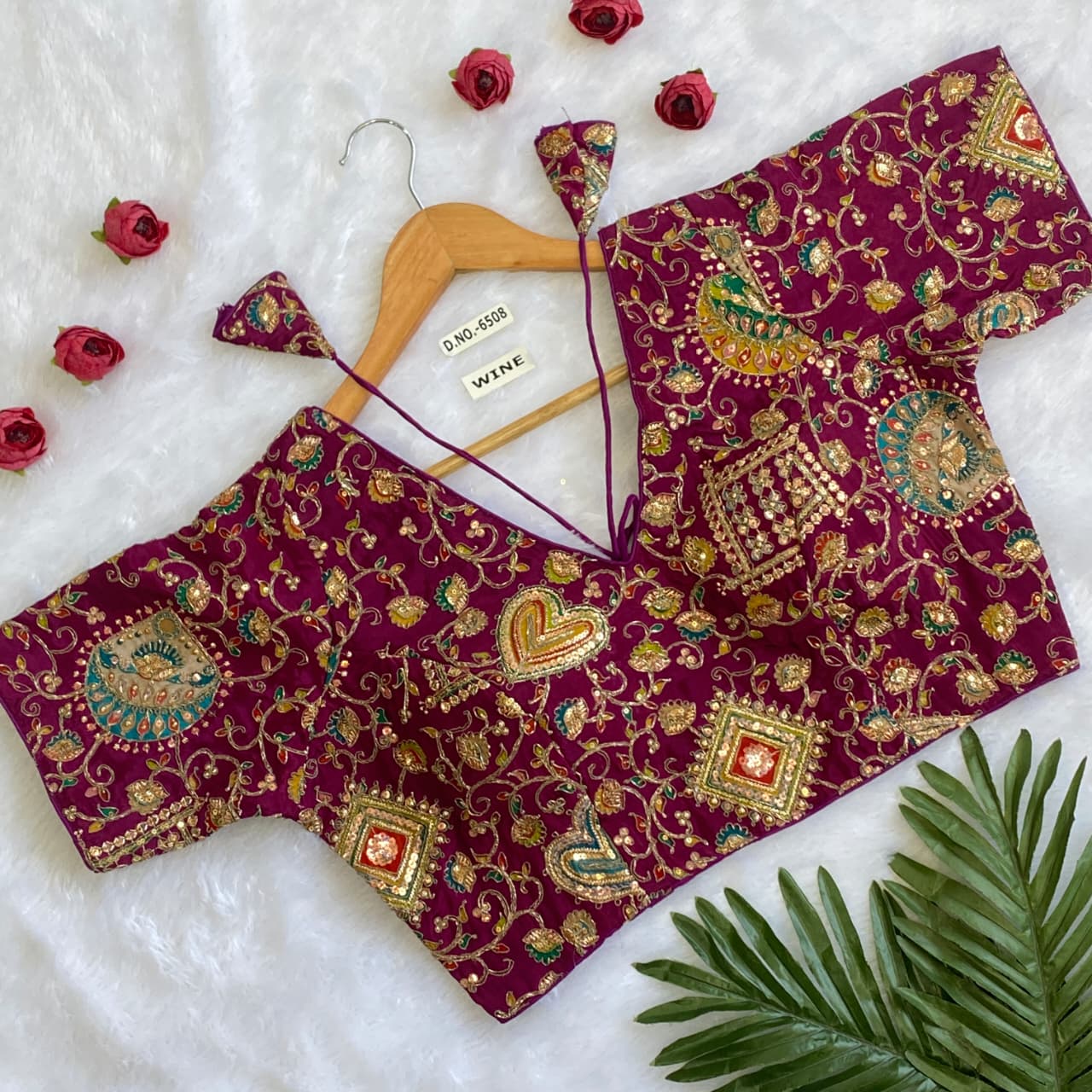 Buy Crepe Viscose Position Print Blouse Near Me – Blouseline BL 6508