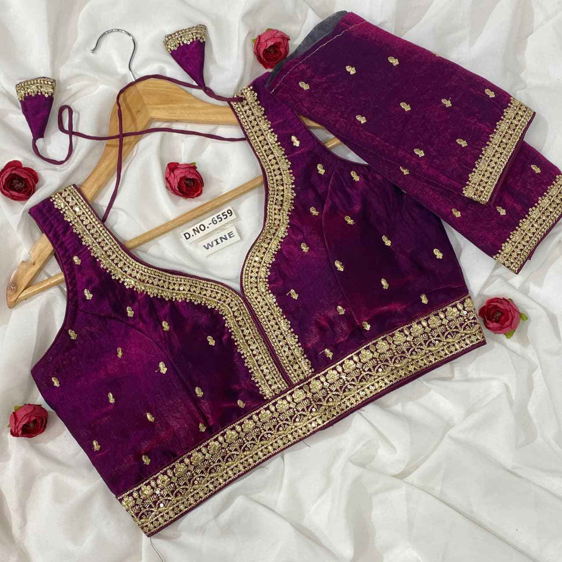 Trendy Fendy Silk Embroidery Blouse Supplier – BlouseLine BL 6559