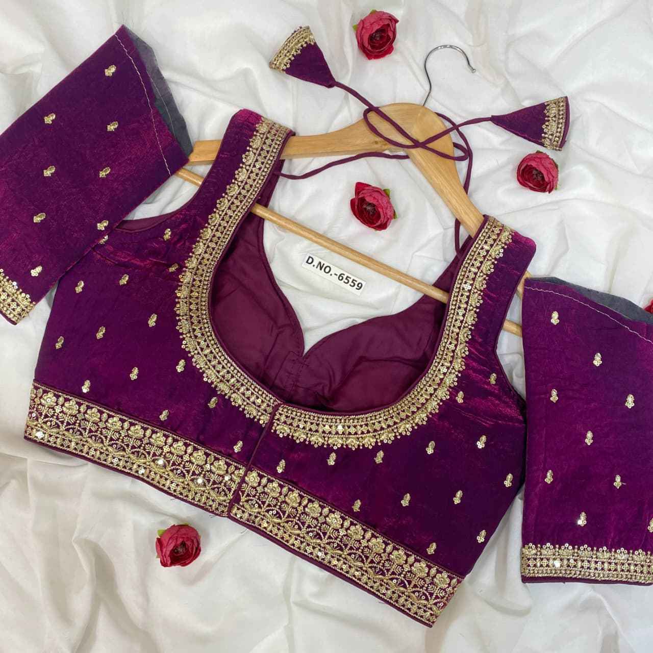 Trendy Fendy Silk Embroidery Blouse Supplier – BlouseLine BL 6559