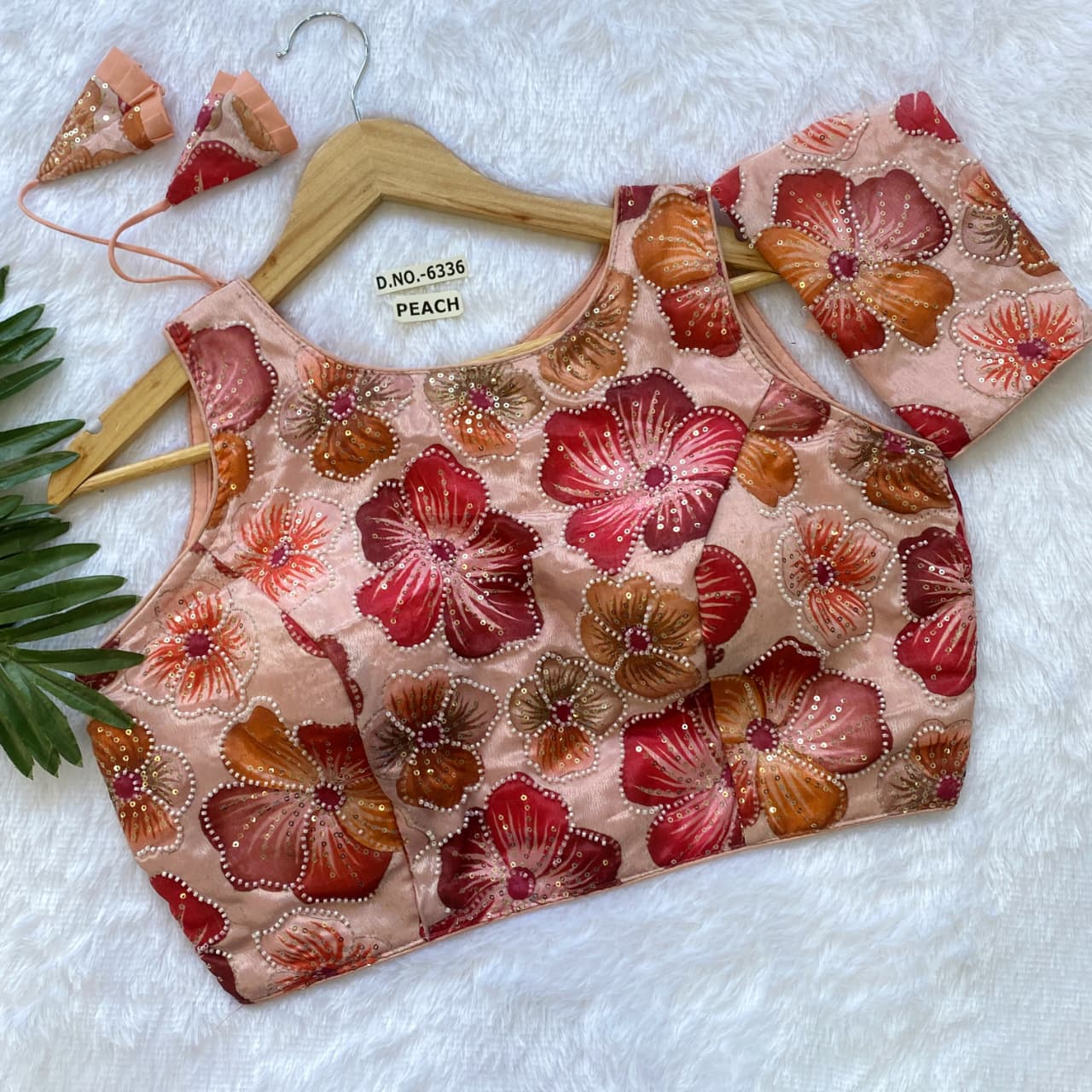 Chinon Position Print Beads Work Blouse - BlouseLine BL 6336