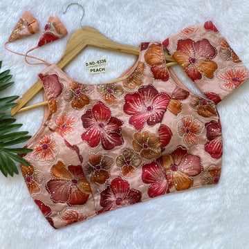 Chinon Position Print Beads Work Blouse - BlouseLine BL 6336