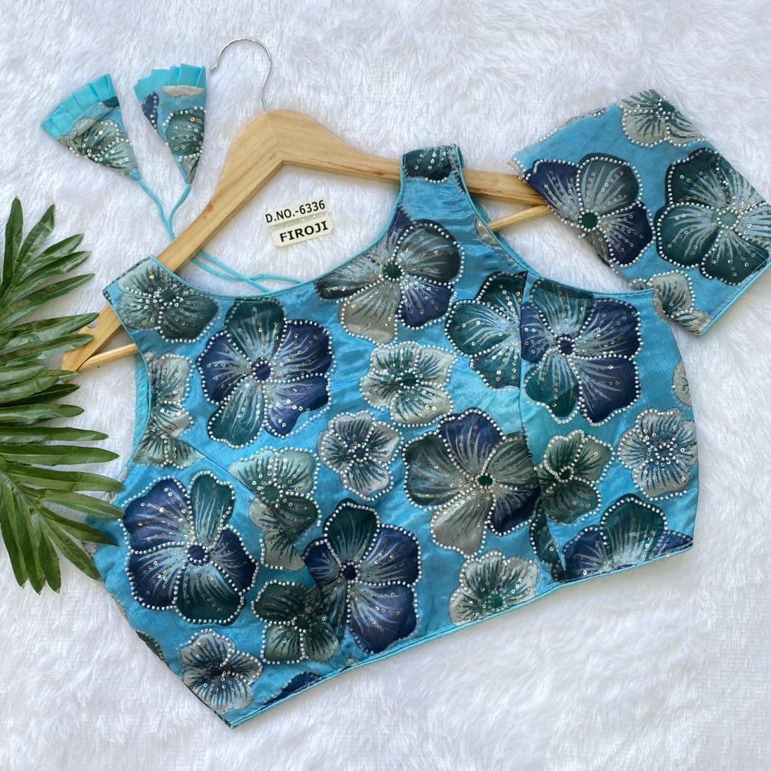 Chinon Position Print Beads Work Blouse - BlouseLine BL 6336