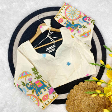 Bulk Khadi Cotton Blouse Dealer Gujarat – BlouseLine BL 6574