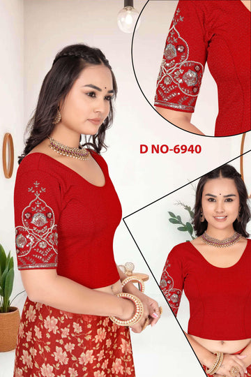 lycra strechebal beads work blouse | BL 6940
