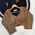 Apple Cut Natural Crepe Viscose Blouse | Sequin & Thread Zari Embroidery Blouse - BL 6584